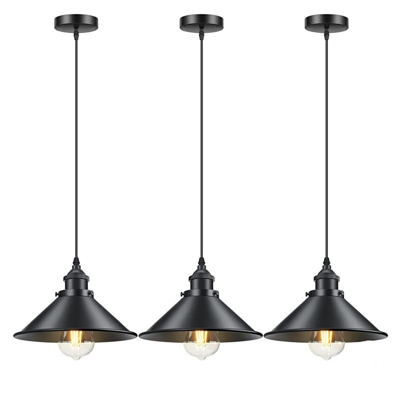 Farmhouse Matte Black Scone Pendant Light