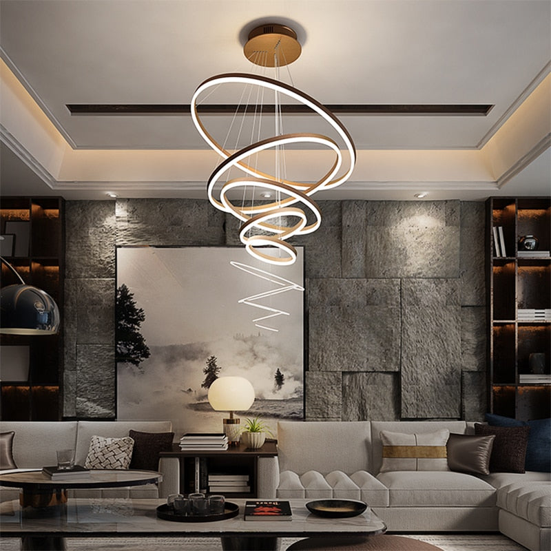 Sandy Modern Drop Ring LED Ceiling Chandelier