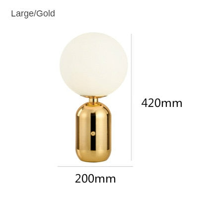 Modern LED Desk Lamp Nordic Glass Globe Table Light