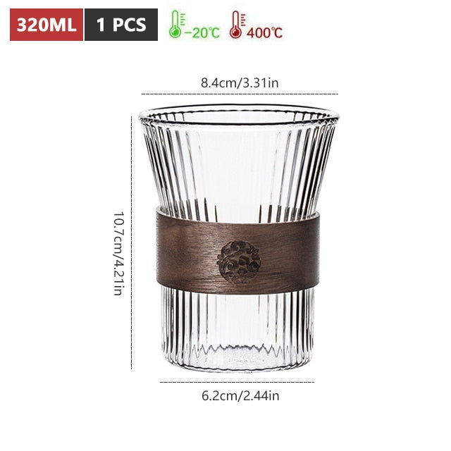 Japanese Style Glass Coffee Walnut Cup