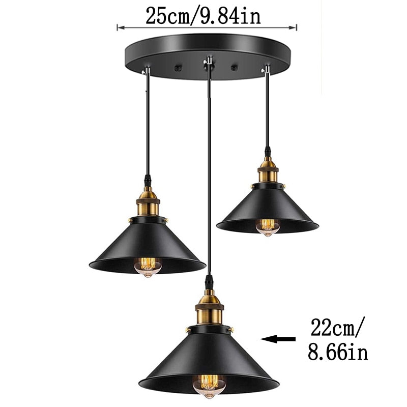 Farmhouse Matte Black Scone Pendant Light