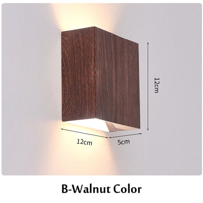 Japandi Imitation Wood Wall Light