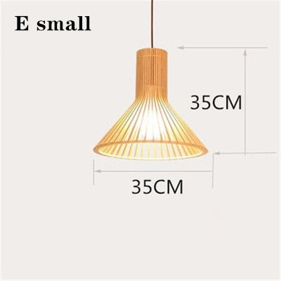 Yunke Hand-made Wooden Cage Pendant Light