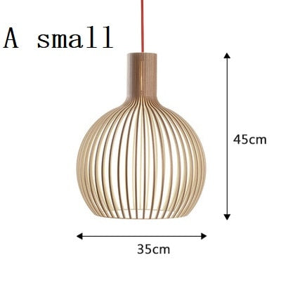 Yunke Hand-made Wooden Cage Pendant Light