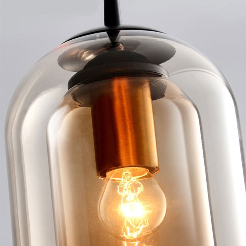 Modern Creative Double Layered Glass Pendant Light