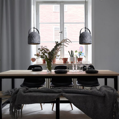 Modern Minimalist Grainy Cement Hanging Dome Pendant Light