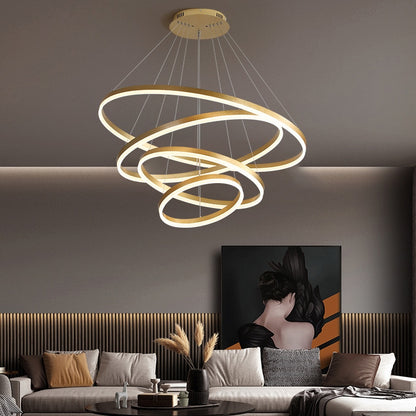 Sandy Modern Drop Ring LED Ceiling Chandelier