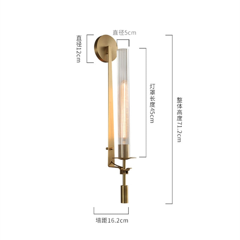 IWP Modern Slim Cylinder LED Dimmable Wall Lamp