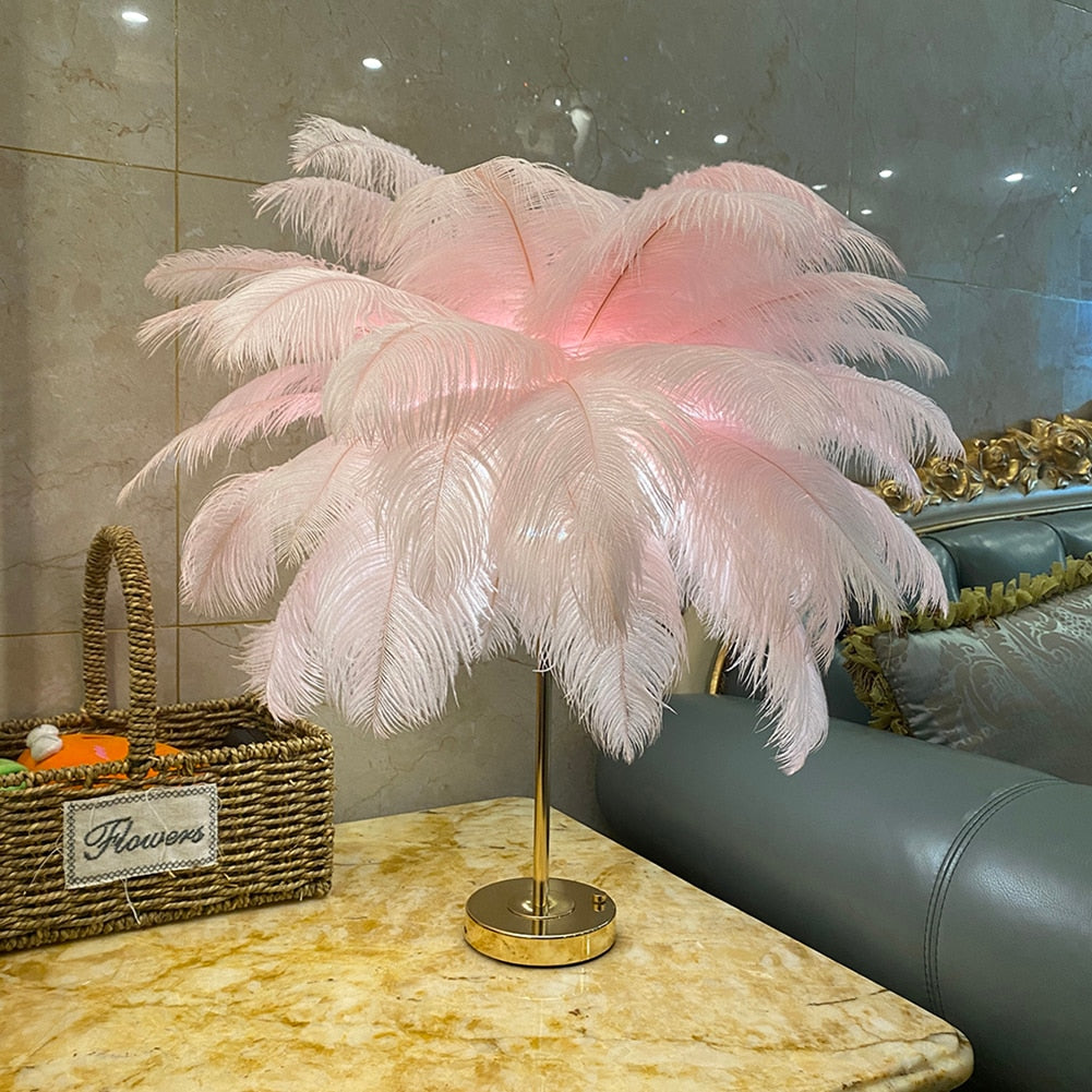 New Touch Control Feather Lamp