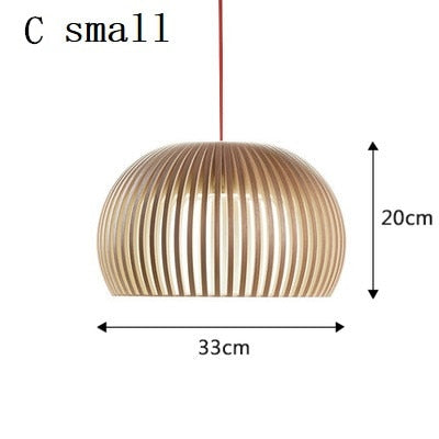 Yunke Hand-made Wooden Cage Pendant Light