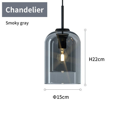 Modern Creative Double Layered Glass Pendant Light