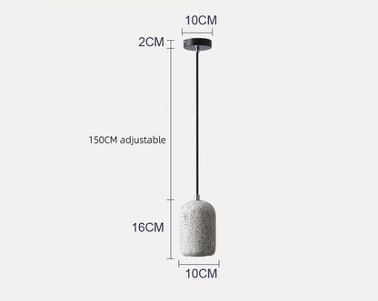 Nordic Touch Switch LED Cement Cylinder Pendant Light