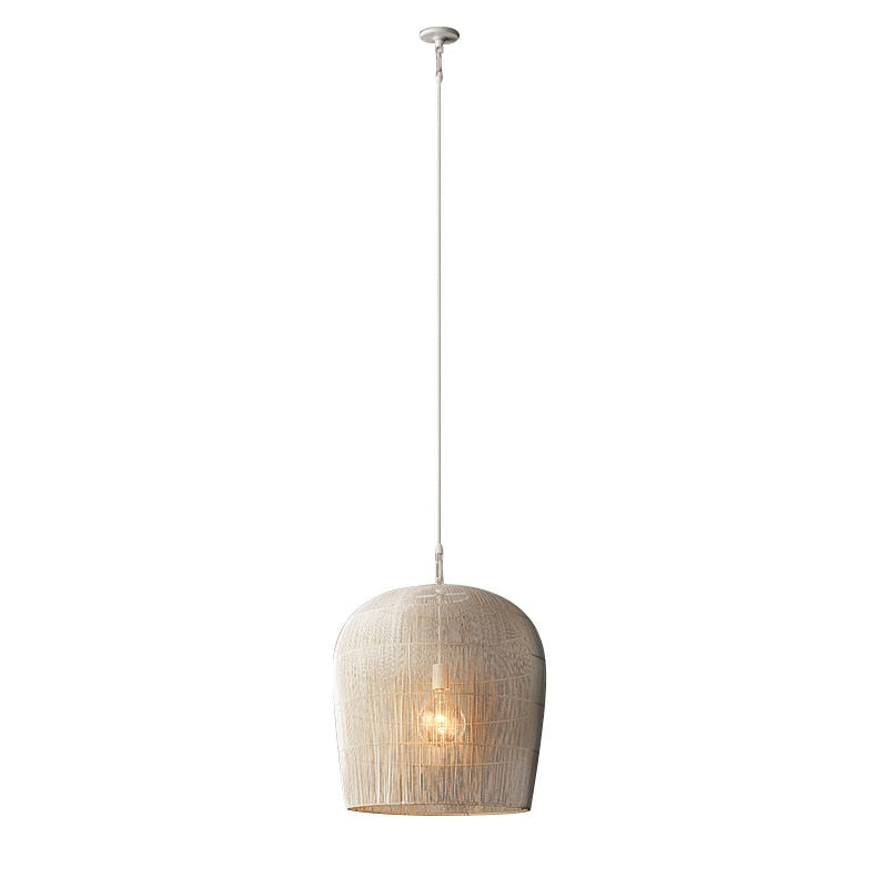 Japandi Wabi Sabi Wind Handmade Rattan Pendant Light