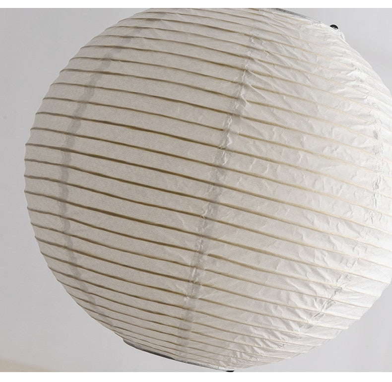 Japandi Wabi Sabi Round Rice Paper Led Pendant Lights