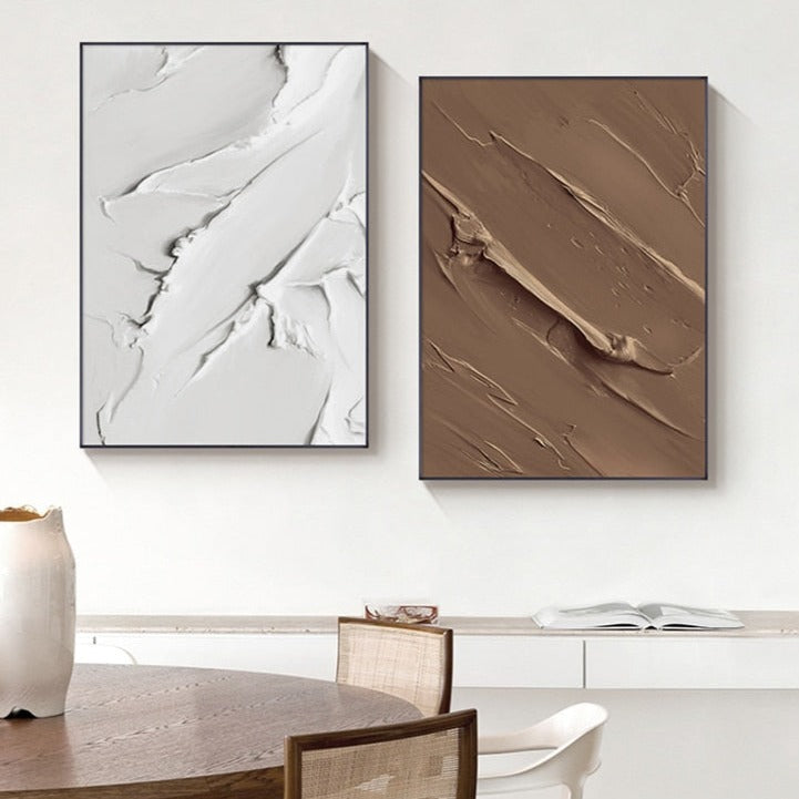 Stephanie's Abstract Minimalist Texture Wall Art (No Frame)