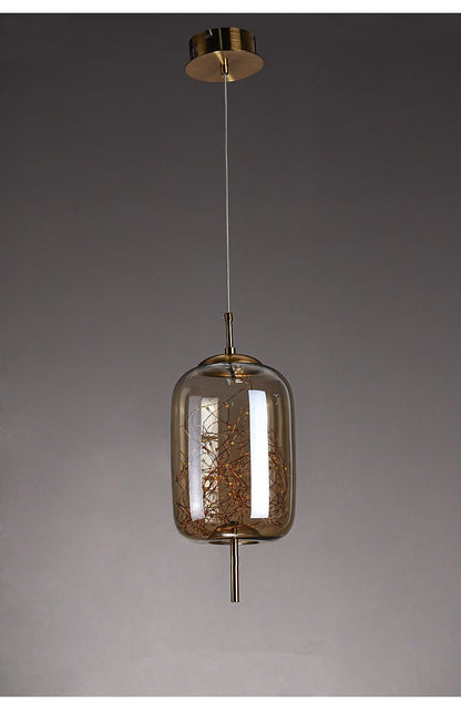 Nordic Glass Stars Jar Pendant Light