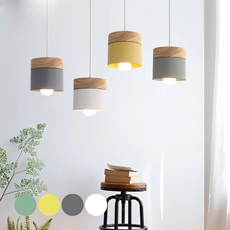 IWP Nordic LED Wooden Mini Pendant Light