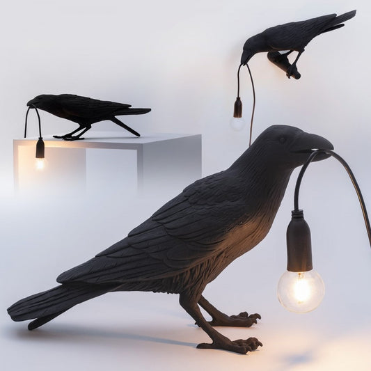 Auspicious Resin Bird Decorative Table Lamp