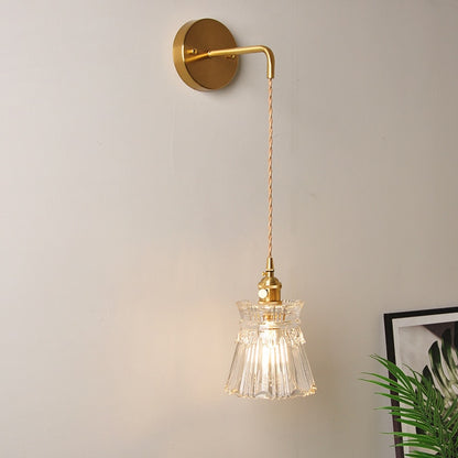 Nuuc Vintage Hanging Textured Glass Wall Light