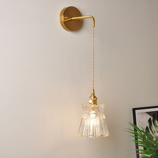Nuuc Vintage Hanging Textured Glass Wall Light