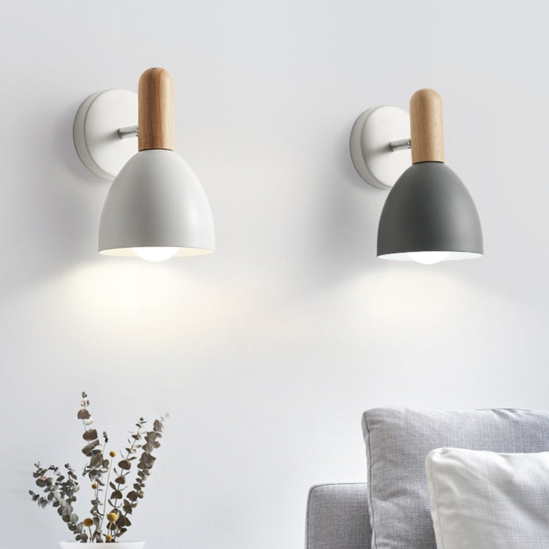 Nordic Wood & Matte Sconce Wall Light