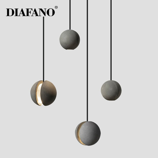 Diano  Planet Collection Nordic Single Head Design Cement Pendant Light