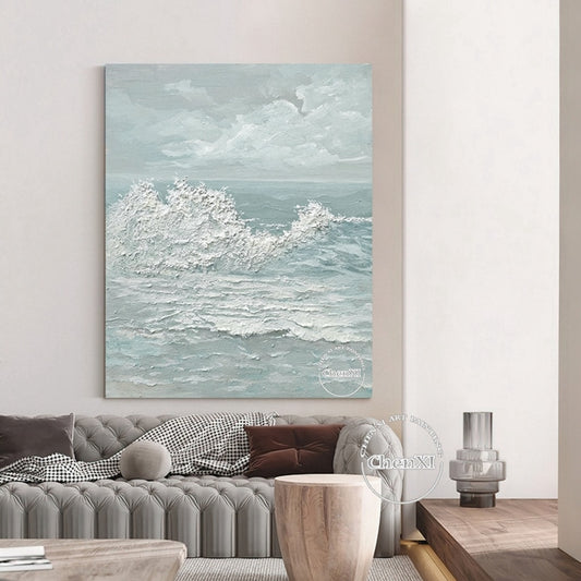 The Wave Collection C07 Handmade Oil Painting (Unframed)