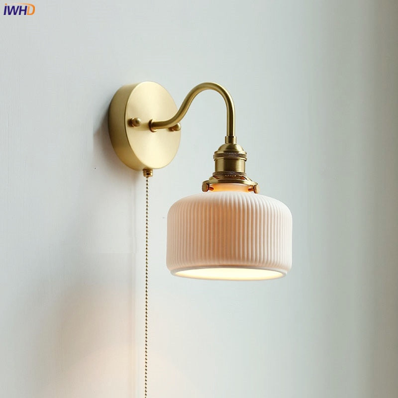 IWP Nordic Ribbed Ceramic Wall Lamp