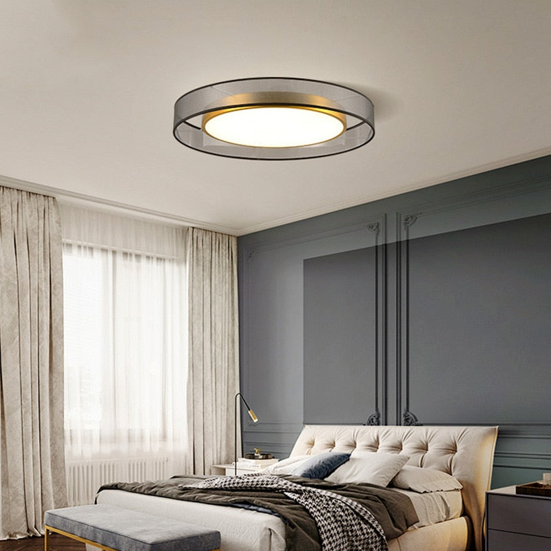 Modern Ceiling 2-layer Ultrathin Copper Flush Mount