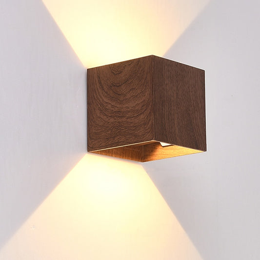 Japandi Imitation Wood Wall Light