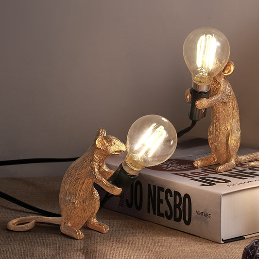 Resin Mouse Decorative Table Lamp