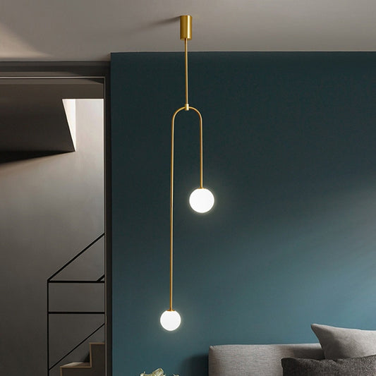 IWP Modern hanging Glass Globes Pendant Light