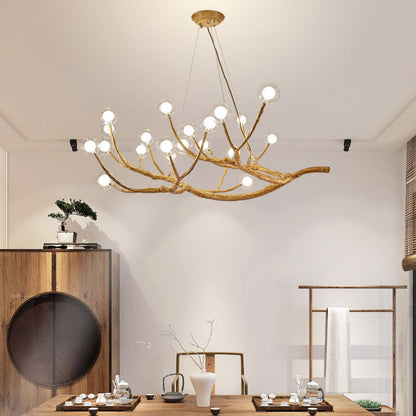 Nordic Resin Iron Tree Branch Chandelier