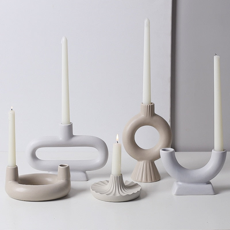 Nordic Design Concrete Candlestick Concrete