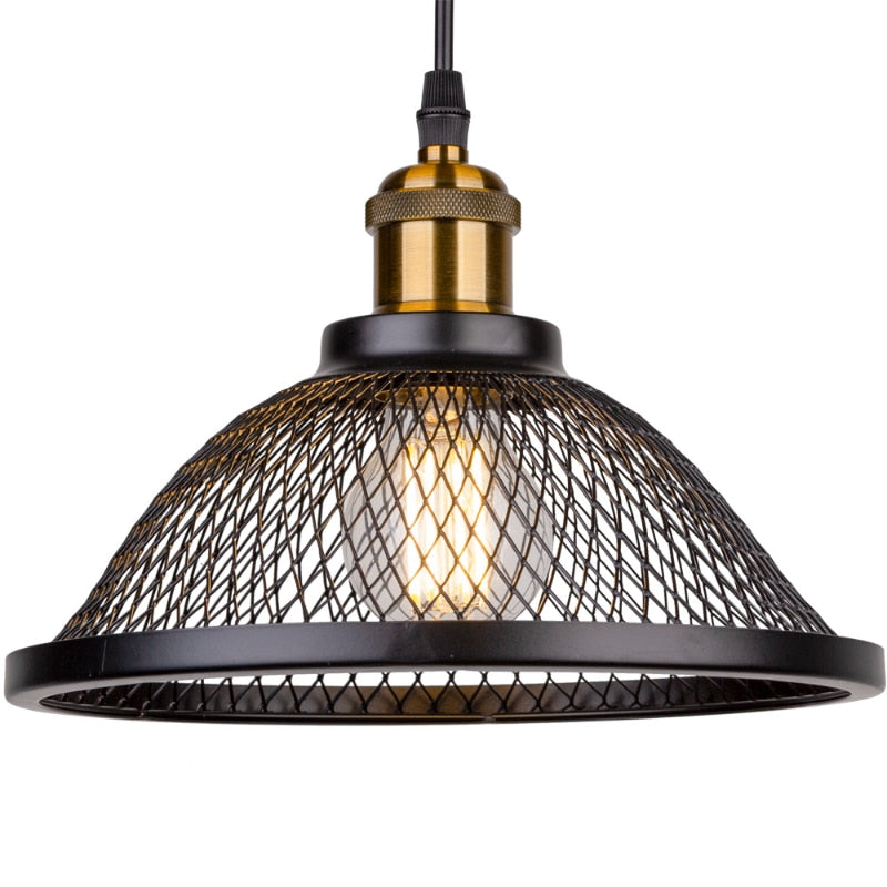 Noel Vintage Industrial Mesh Metal Pendant Light