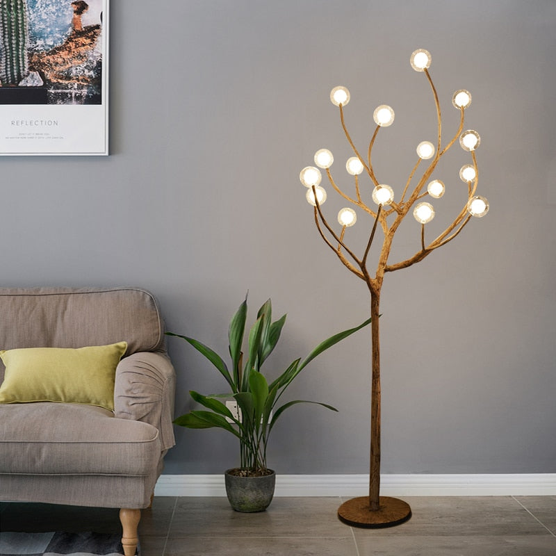 Nordic Resin Iron Tree Branch Floor Lamp