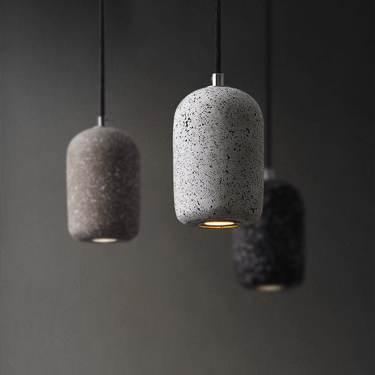 Nordic Cement Cylinder Hanging Chandelier
